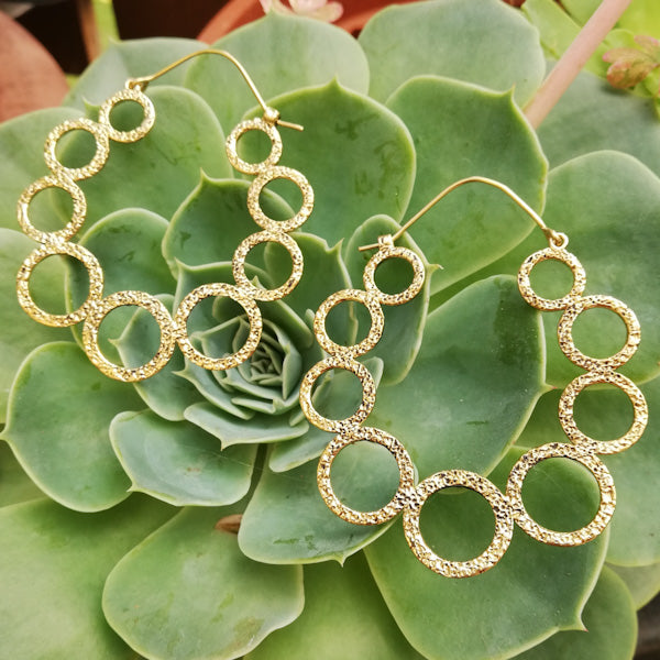 ORECCHINI etnici QUASAR in ottone senza pietra | ORECCHINI etnici in ottone | ilmondodiwit.com