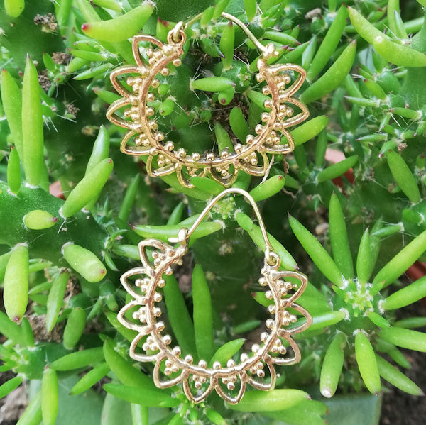 Orecchini etnici in ottone - RAJANI