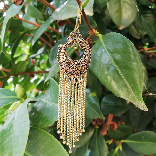 ORECCHINI etnici RAMYA in ottone senza pietra | ORECCHINI etnici in ottone | ilmondodiwit.com