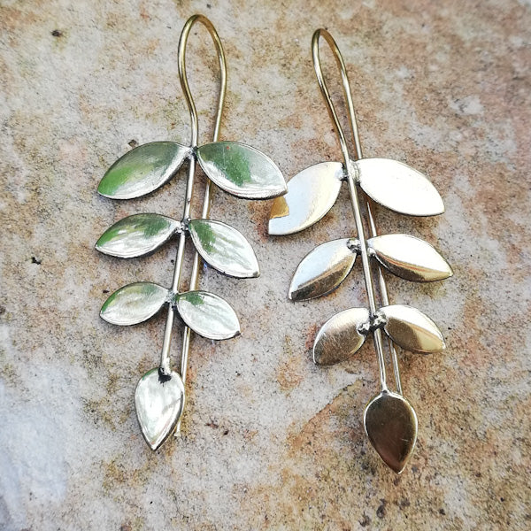 ORECCHINI etnici ROSHNI in ottone senza pietra | ORECCHINI etnici in ottone | ilmondodiwit.com