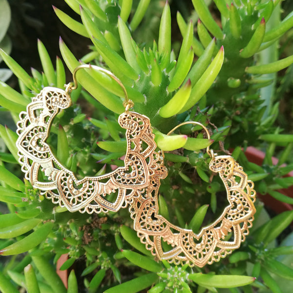 Orecchini etnici in ottone - SALENA