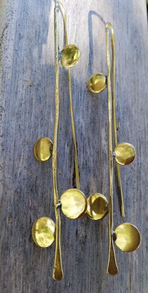 ORECCHINI etnici SALONI in ottone senza pietra | ORECCHINI etnici in ottone | ilmondodiwit.com