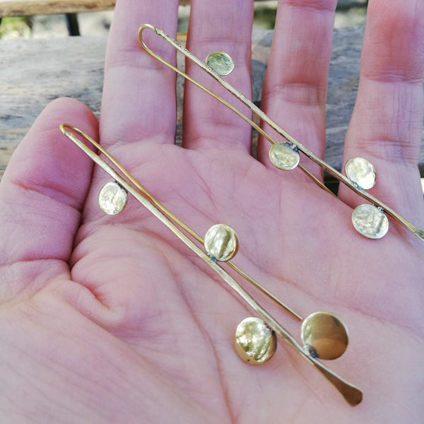 ORECCHINI etnici SALONI in ottone senza pietra | ORECCHINI etnici in ottone | ilmondodiwit.com