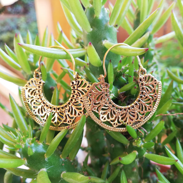 ORECCHINI etnici SUHANISA in ottone senza pietra | ORECCHINI etnici in ottone | ilmondodiwit.com