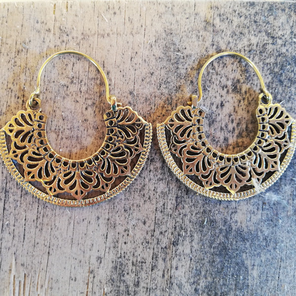 ORECCHINI etnici SUHANISA in ottone senza pietra | ORECCHINI etnici in ottone | ilmondodiwit.com