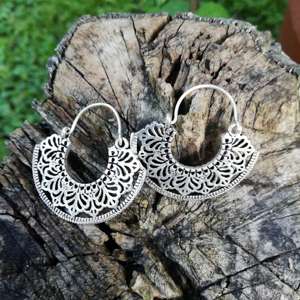 ORECCHINI etnici SUHANISA in ottone senza pietra | ORECCHINI etnici in ottone | ilmondodiwit.com