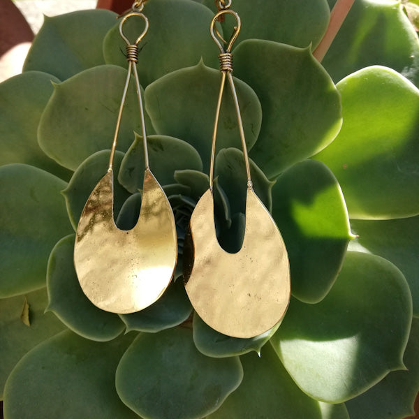 ORECCHINI etnici TAARA in ottone senza pietra | ORECCHINI etnici in ottone | ilmondodiwit.com