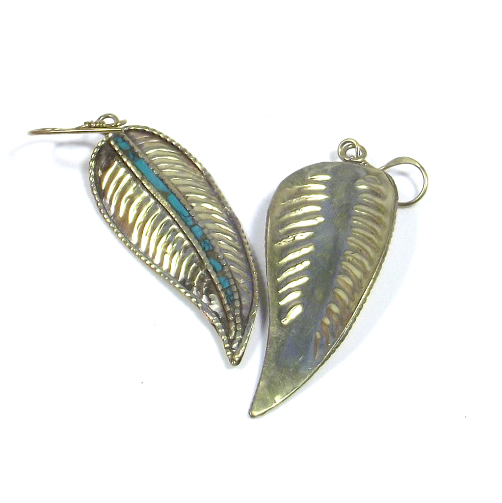 ETHNIC earring | Handcrafted Feather Earring | BRASS EARRINGS