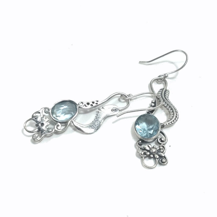 Orecchini artigianali con pietra in argento 925 - LUCKNOW