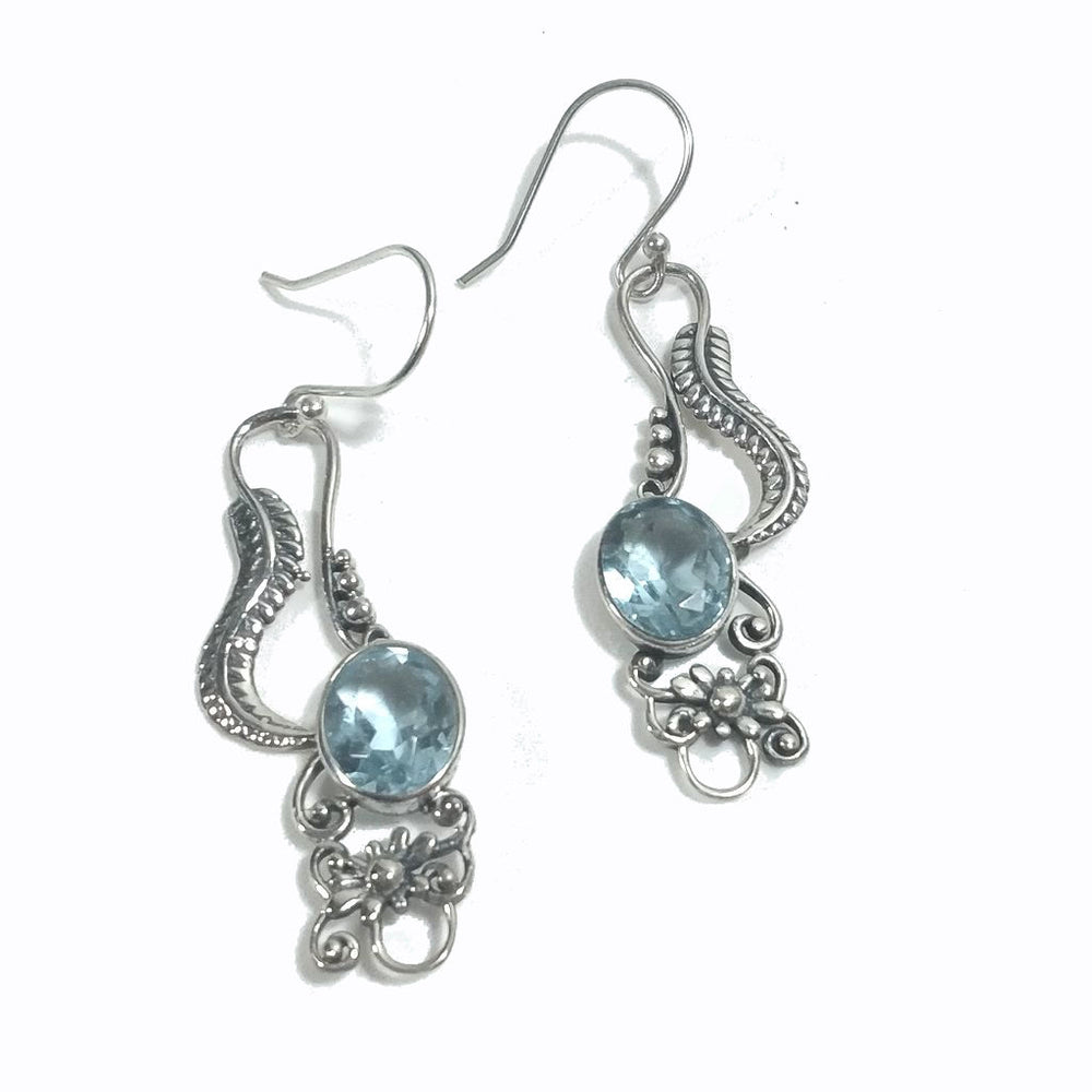 Orecchini artigianali con pietra in argento 925 - LUCKNOW