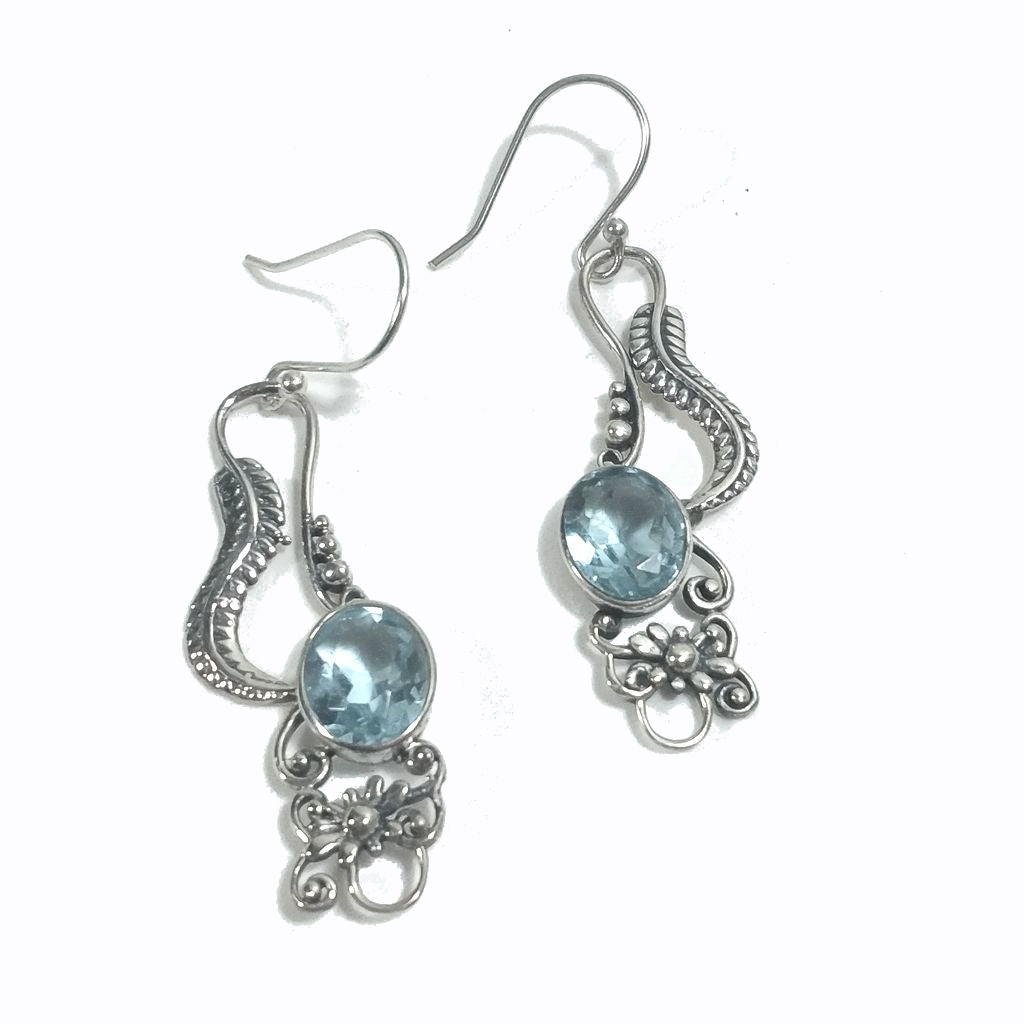 Orecchini artigianali con pietra in argento 925 - LUCKNOW