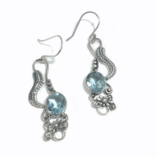 Orecchini artigianali con pietra in argento 925 - LUCKNOW