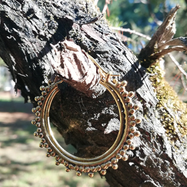 ORECCHINI etnici UDAYA cerchio in ottone | ORECCHINI etnici in ottone | ilmondodiwit.com