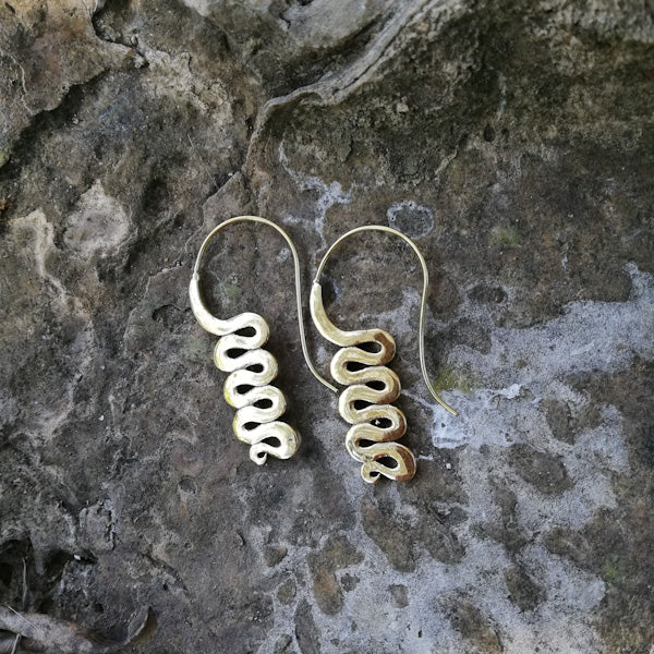 Orecchini etnici in ottone - URJA