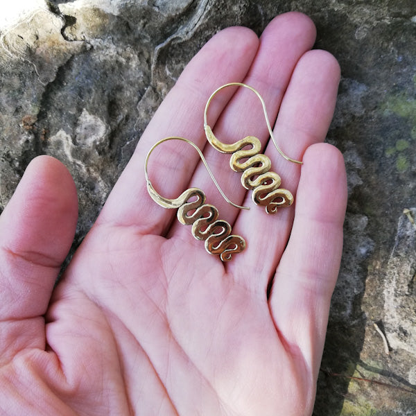 Orecchini etnici in ottone - URJA