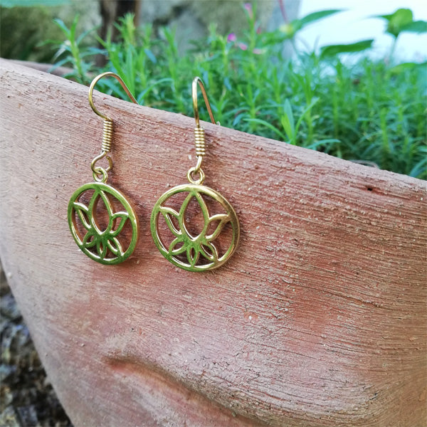 ORECCHINI etnici ZAHIRA in ottone senza pietra | ORECCHINI etnici in ottone | ilmondodiwit.com