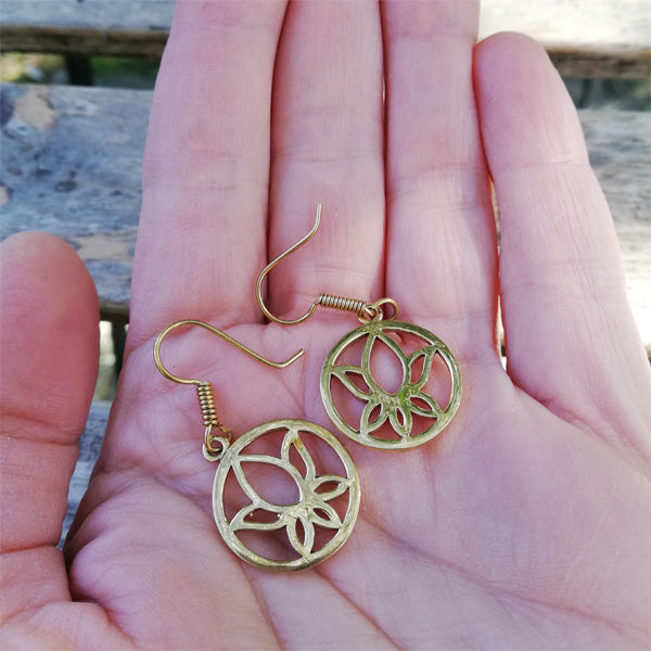 ZAHIRA ethnische OHRRINGE aus Messing ohne Stein | Ethnische Messing-OHRRINGE | ilmondodiwit.com