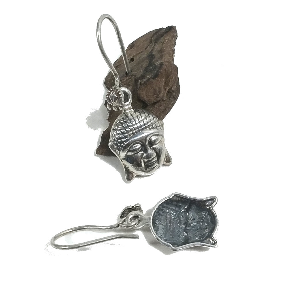 Orecchini in argento 925 faccia del Buddha - RADAJANA