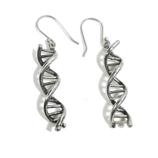 ORECCHINI argento 925 artigianali | molecola DNA | Gioielli genetica