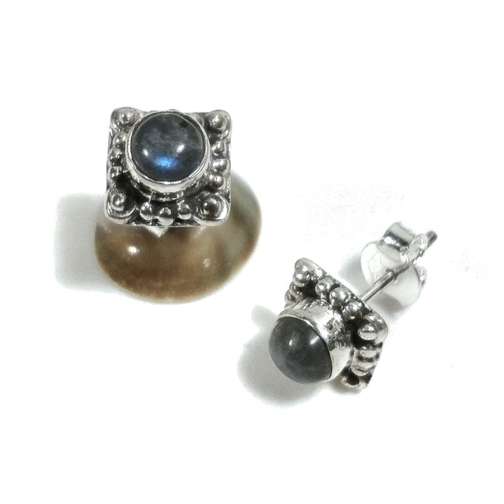 MINI Orecchini argento 925 - Labradorite | Gioielli argento piercing