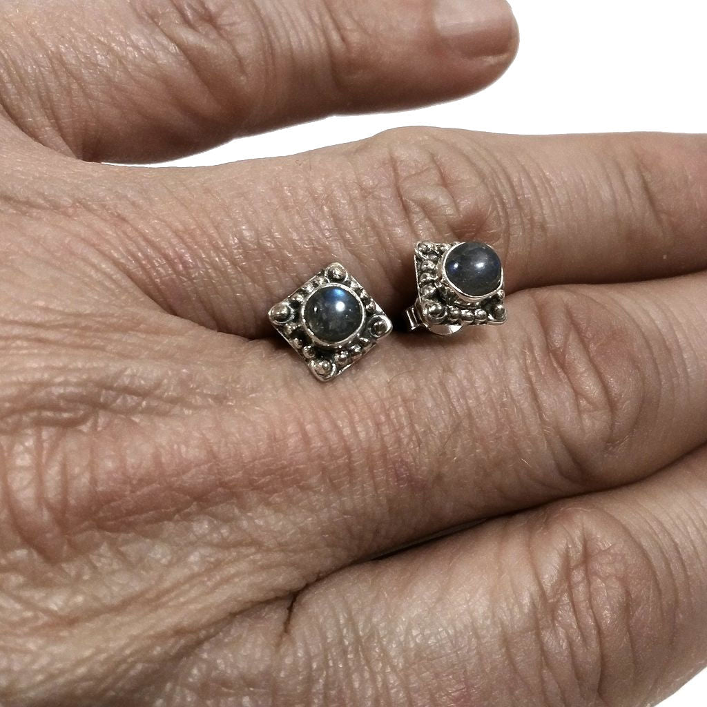 MINI Orecchini argento 925 - Labradorite | Gioielli argento piercing