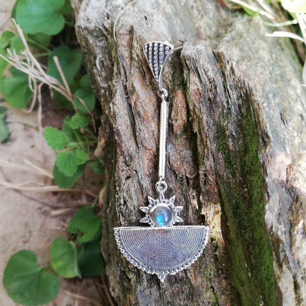 ORECCHINI MALLIKA in argento 925 con pietra | Orecchini argento con Labradorite, Pietra di luna, Turchese