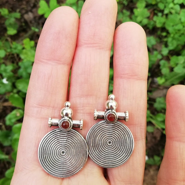 ORECCHINI MALTI in argento 925 con pietra | Orecchini argento con CORNIOLA