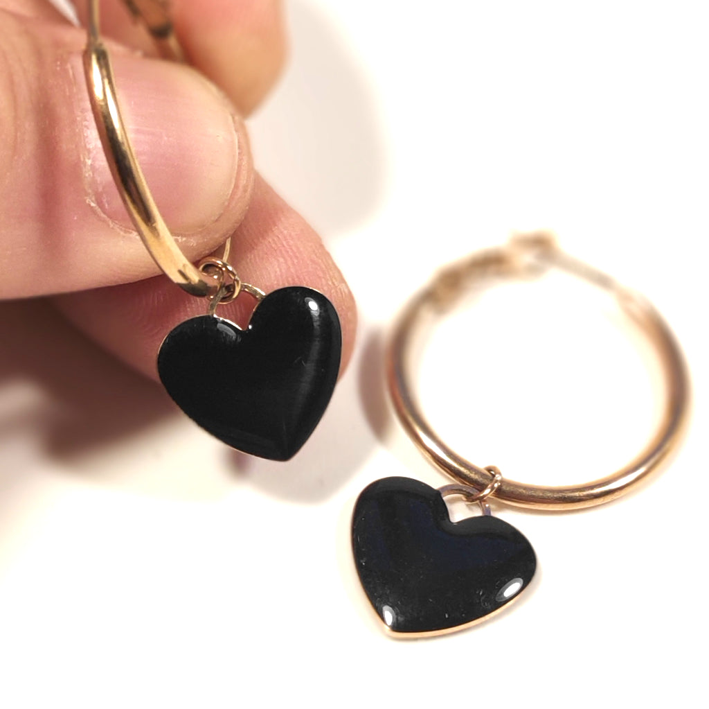 ORECCHINI acciaio 316 L Chirurgico rosèORECCHINI  | Cuori