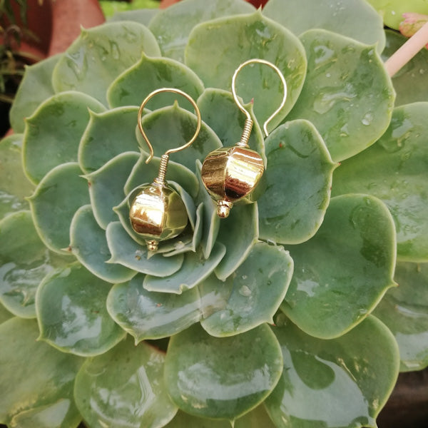 ORECCHINI etnici ALISHA in ottone senza pietra | ORECCHINI etnici in ottone