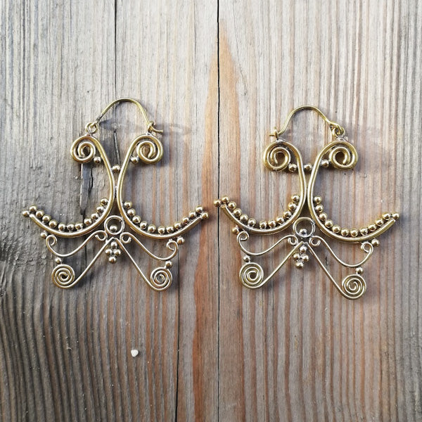 Orecchini etnici in ottone - ADHIRA