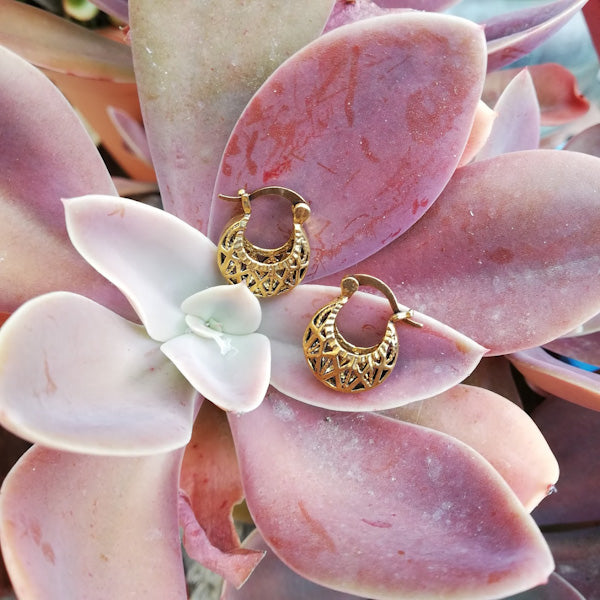 ORECCHINI cerchio in ottone senza pietra - CHANHA