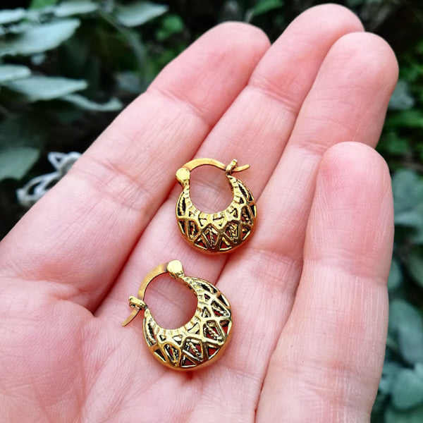 ORECCHINI cerchio in ottone senza pietra - CHANHA