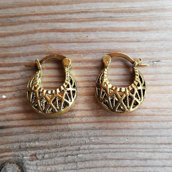 ORECCHINI cerchio in ottone senza pietra - CHANHA