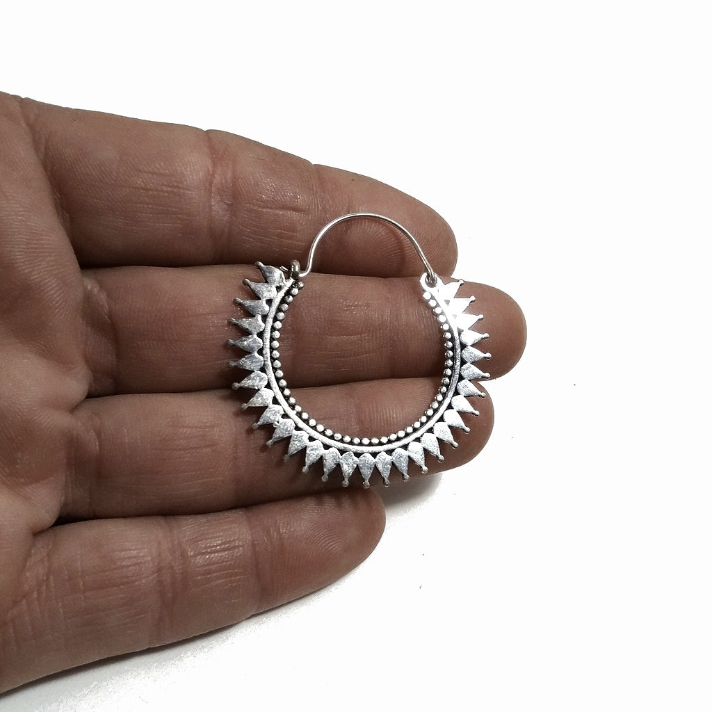 ORECCHINI ETNICI Ottone lucido Cerchio - RAJA