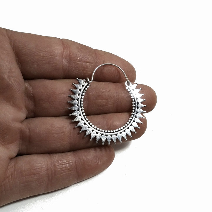 ORECCHINI ETNICI Ottone lucido Cerchio - RAJA