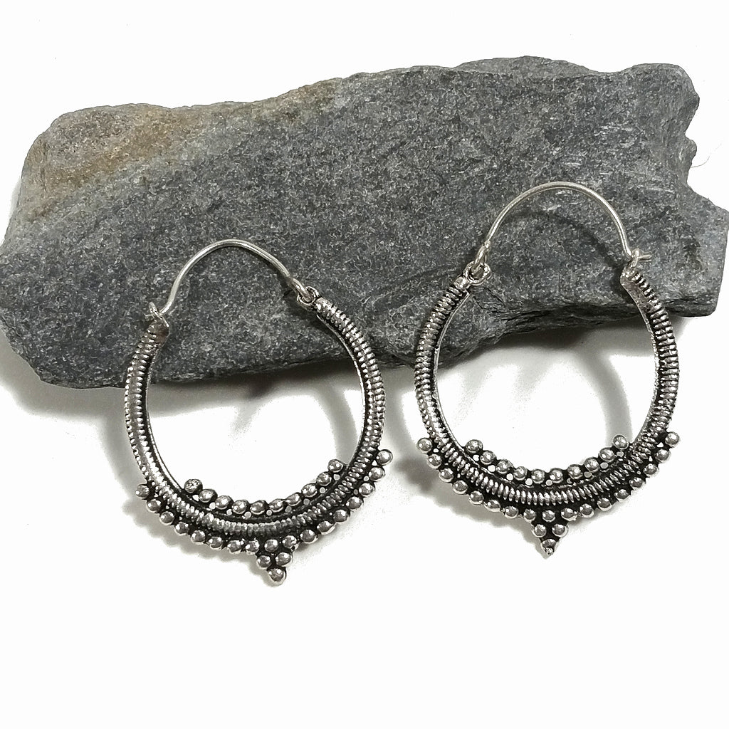 ORECCHINI ETNICI Ottone lucido Orecchini artigianale | Cerchio GURJAR