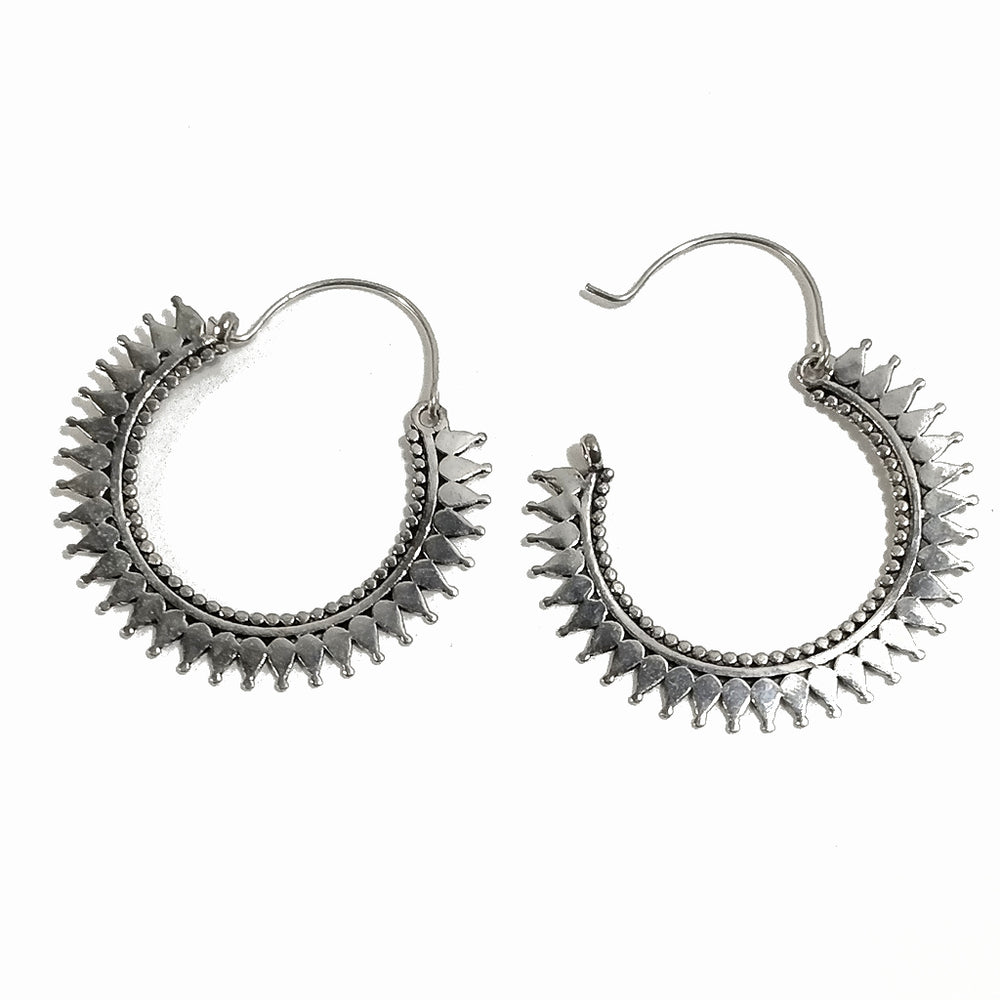 ORECCHINI ETNICI Ottone lucido Cerchio - RAJA