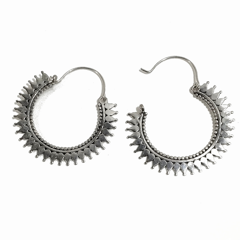 ORECCHINI ETNICI Ottone lucido Cerchio - RAJA