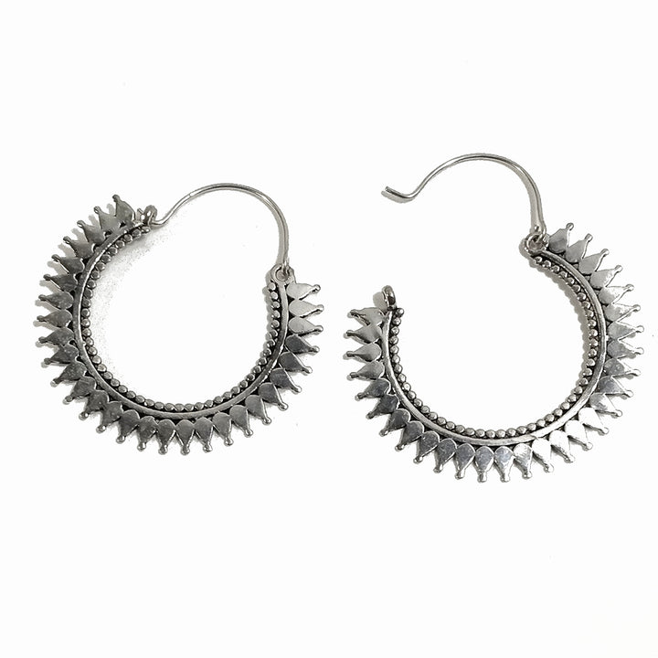 ORECCHINI ETNICI Ottone lucido Cerchio - RAJA