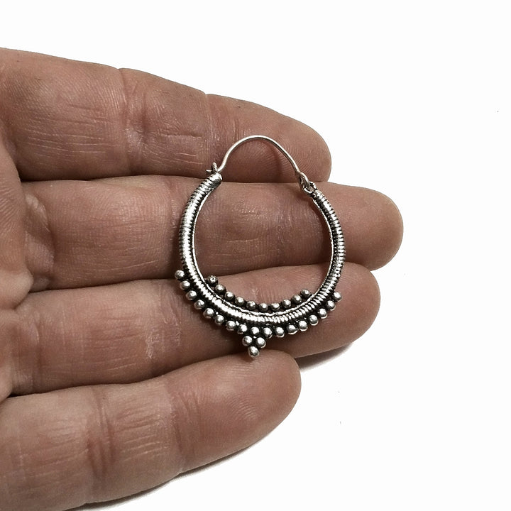 ORECCHINI ETNICI Ottone lucido Orecchini artigianale | Cerchio GURJAR