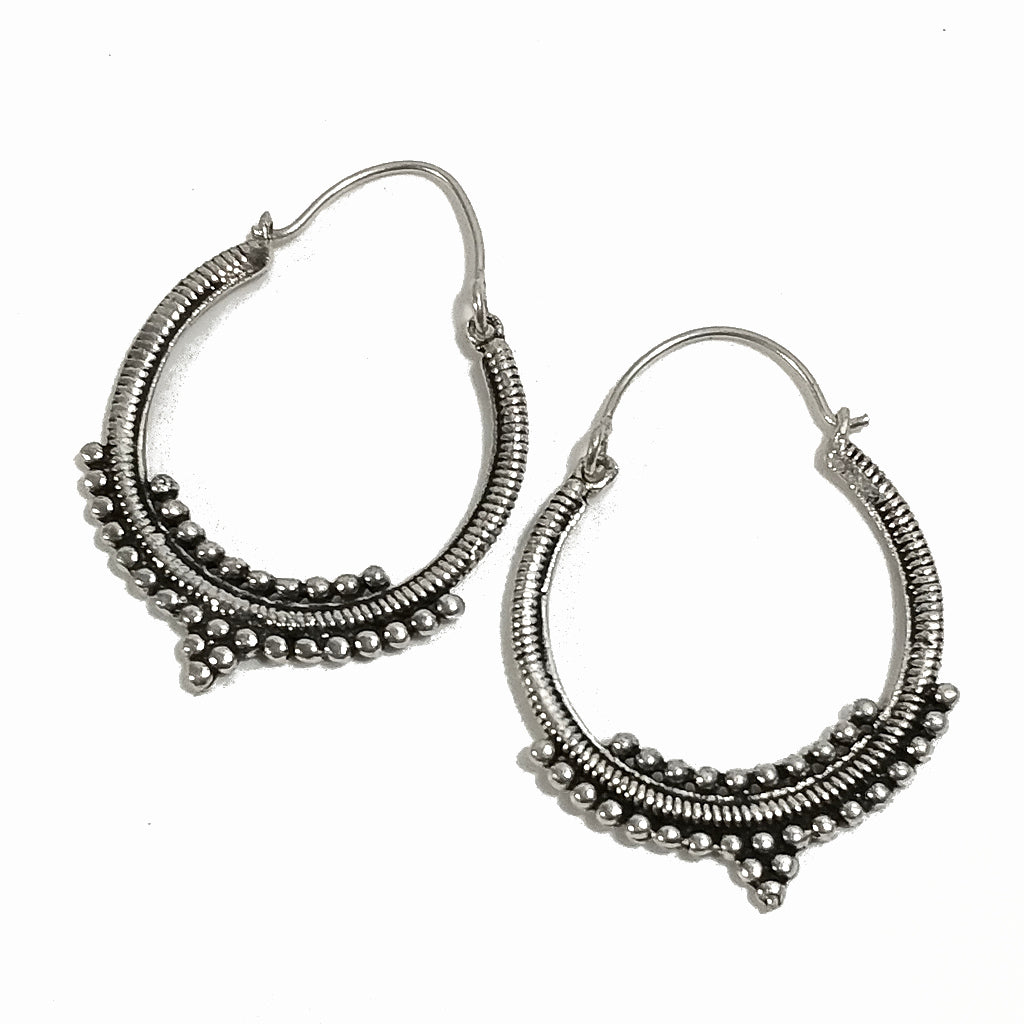 ORECCHINI ETNICI Ottone lucido Orecchini artigianale | Cerchio GURJAR