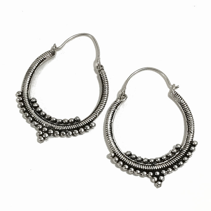 ORECCHINI ETNICI Ottone lucido Orecchini artigianale | Cerchio GURJAR