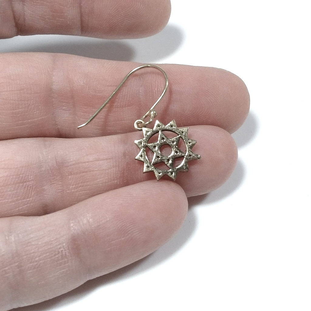 EARRINGS Polished brass EARRINGS | Star of Goloka