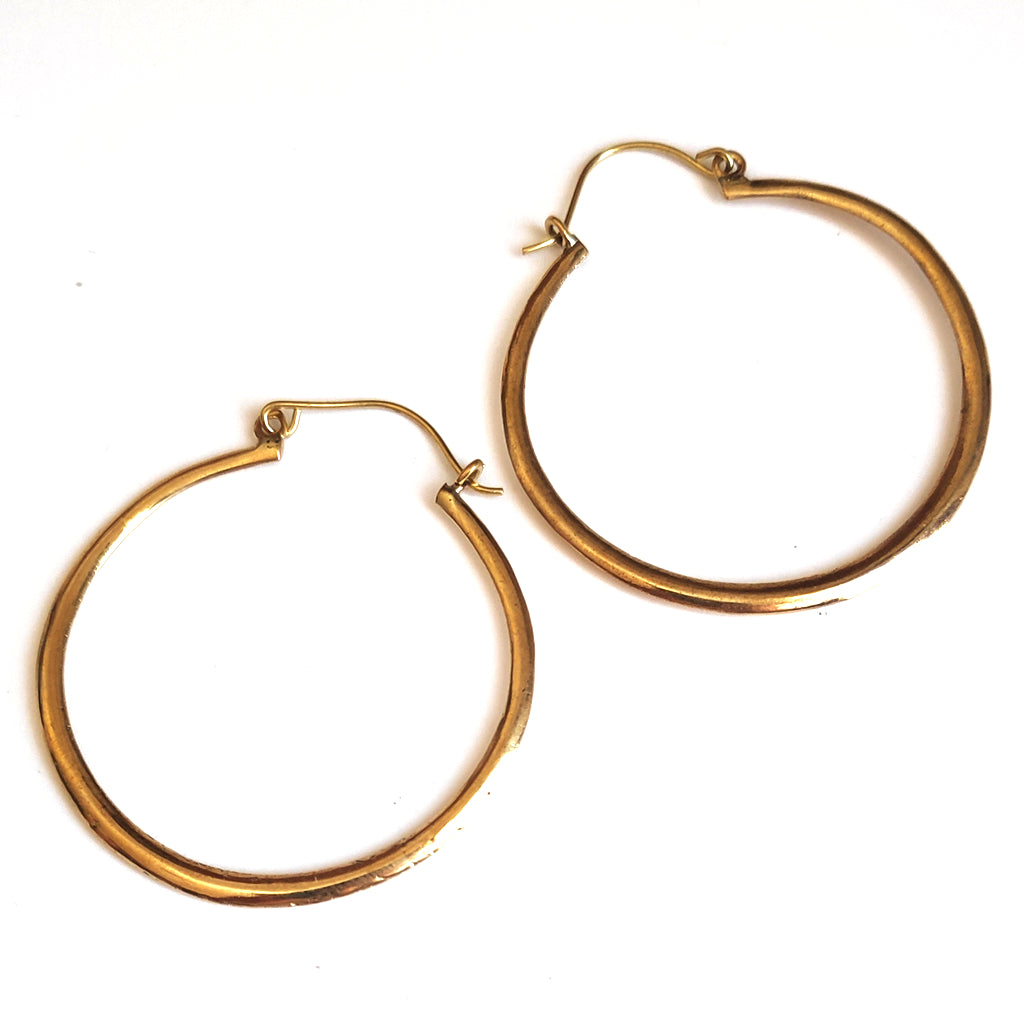 ORECCHINI ETNICI Ottone lucido Orecchini artigianali | ETNICO