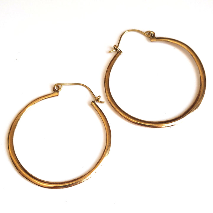 ORECCHINI ETNICI Ottone lucido Orecchini artigianali | ETNICO