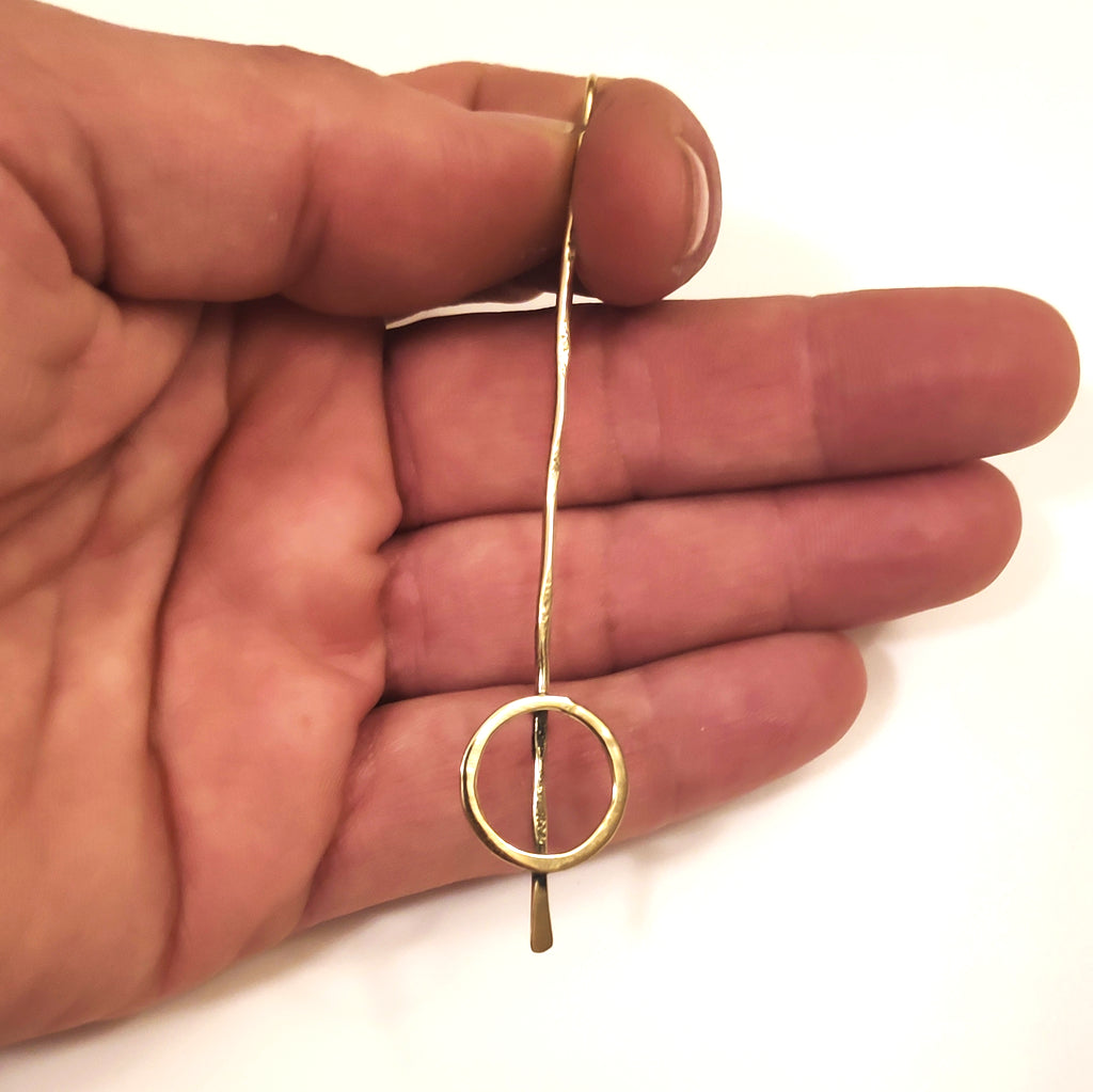 ORECCHINI Ottone lucido Orecchini artigianali | Gioiello contemporaneo