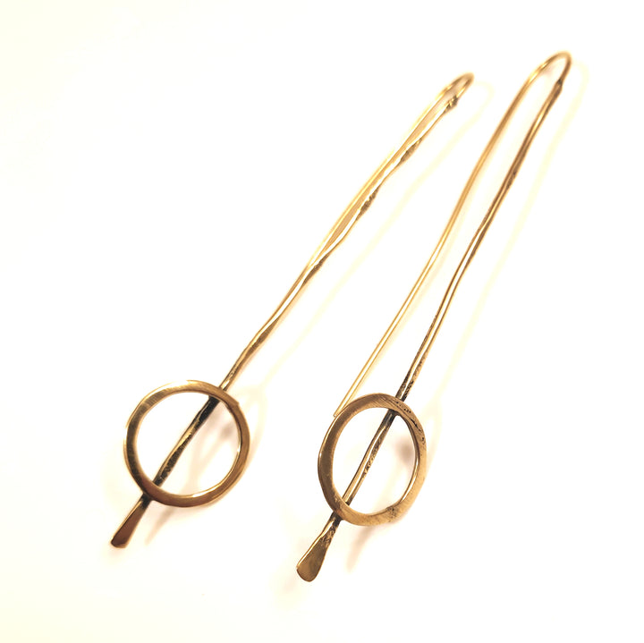 ORECCHINI Ottone lucido Orecchini artigianali | Gioiello contemporaneo