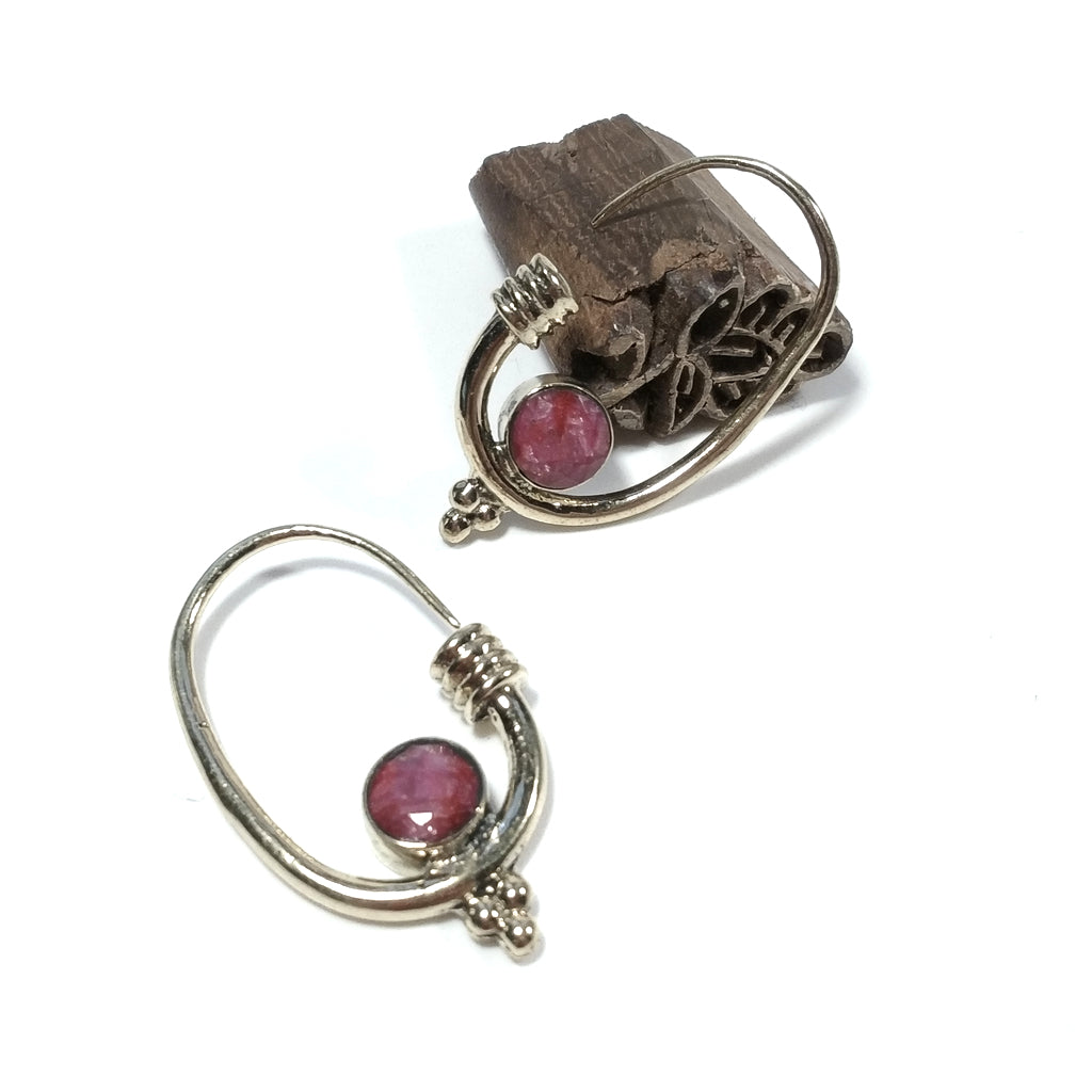 ETHNIC EARRINGS Polished brass EARRINGS Ruby Root | ETHNIC