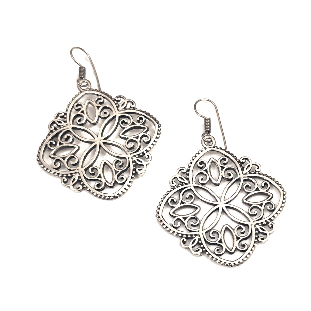 ORECCHINI ETNICI Ottone lucido Orecchini artigianali | ETNICO