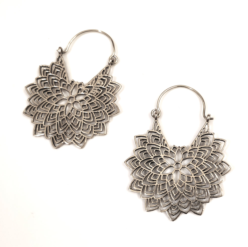 ORECCHINI ETNICI Ottone lucido Orecchini artigianali | ETNICO